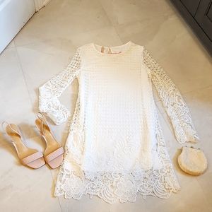 Imperial Lacy White Dress